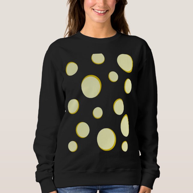 Sweatshirt Costume de Fromage Suisse Funky Easy Cheese Hallow (Devant)