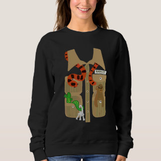 Sweatshirt Costume de Garde de Zoo Halloween DIY Safari Jungl