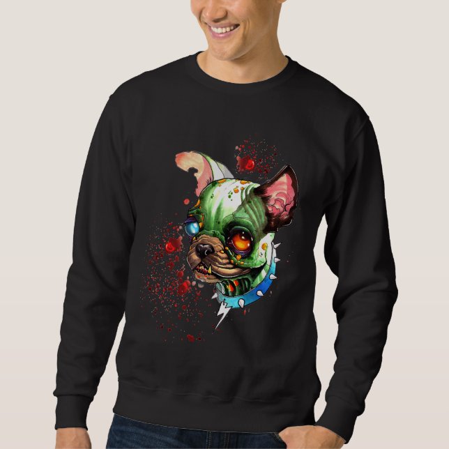 Sweatshirt Costume de maman de chien de taureau français (Devant)