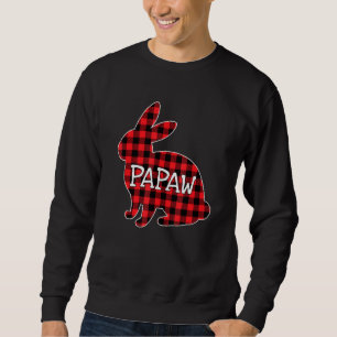 Sweatshirt Costume de Pâques Lapin Rouge Plaid Graphic Papaw 