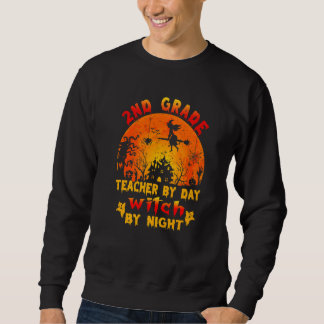 Sweatshirt Costume de sorcière le jour enseignante de 2e anné