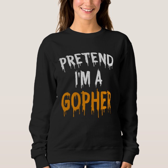Sweatshirt Costume D'Halloween Drôle Lazy Faisant Preuve Que  (Devant)