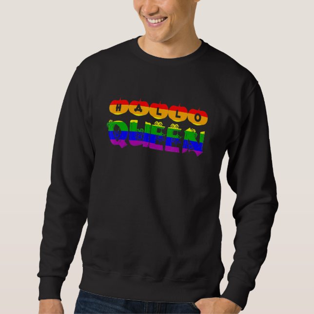 Sweatshirt Costume d'Halloween Lgbtq Costume arc-en-ciel Hall (Devant)