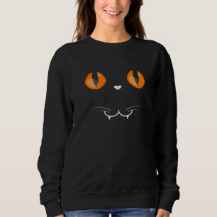 Sweatshirt Costume d'Halloween Vampire au Visage de Chat Noir