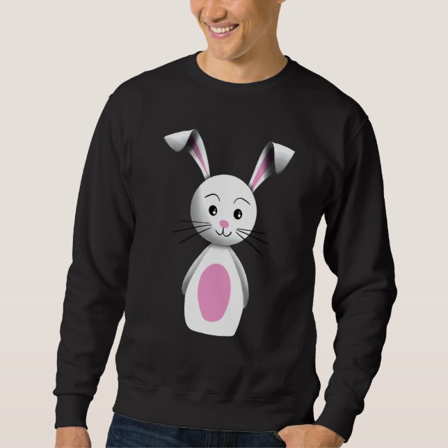 Sweatshirt Costume lapin de Pâques amusant Rabbit disquette o (Devant)