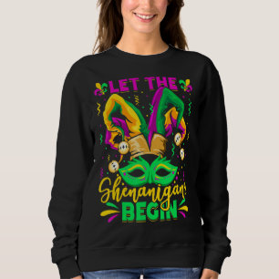 Sweatshirt Costume Mardi Gras Masque Laisser Les Shenanigans