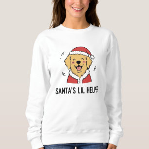 Sweatshirt Costume mignon de Père Noël pour chien Retriever d