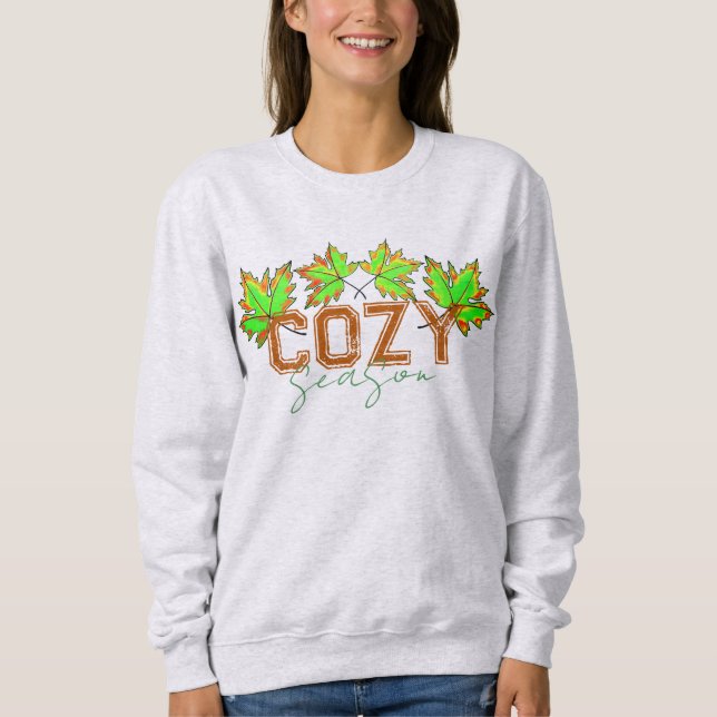 Sweatshirt Cosy saison automne design automne (Devant)