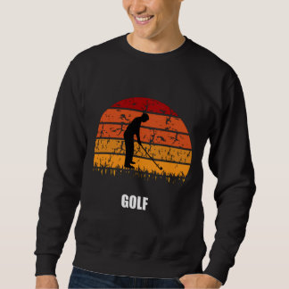 Sweatshirt coucher de soleil de golf rétro