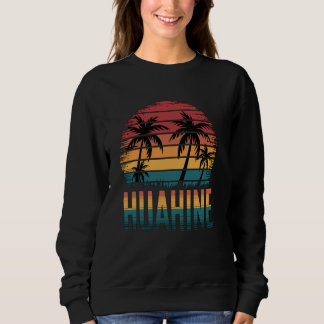 Sweatshirt Coucher de soleil de Huahine vintage, Palmier de l