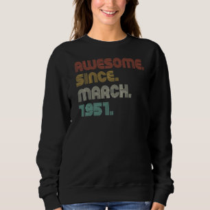 Sweatshirt Coucher de soleil vintage stupéfiant depuis mars 1