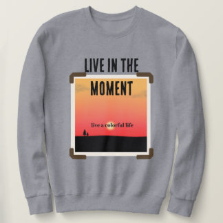 Sweatshirt Couchers de soleil colorés avec texte moderne