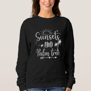 Sweatshirt Couchers de soleil Palmiers Summer Vibes Plage Vac