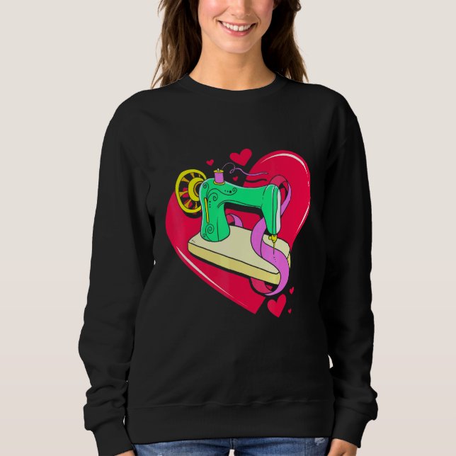 Sweatshirt Coudre Pour Les Femmes Nous Aimons Coudre Et Cache (Devant)
