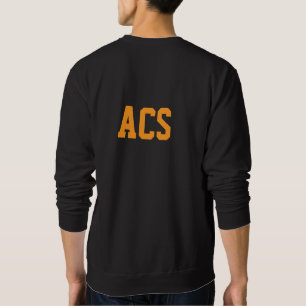 Sweatshirt Couleurs et lettres de l'école noir et orange