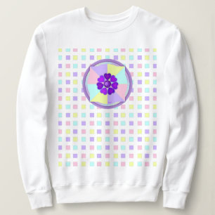 Sweatshirt Couleurs pastel & coeurs violets battre