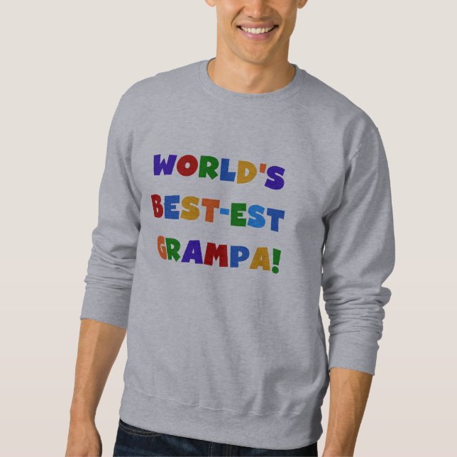 Sweatshirt Couleurs vives les meilleurs cadeaux de Grampa au  (Devant)