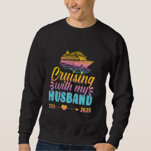 Sweatshirt Couple assorti croisant en croisière avec mon mari