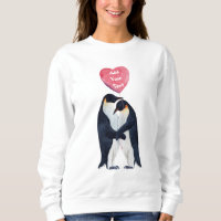 Couple Empereur Penguins Coeur Personnalisé