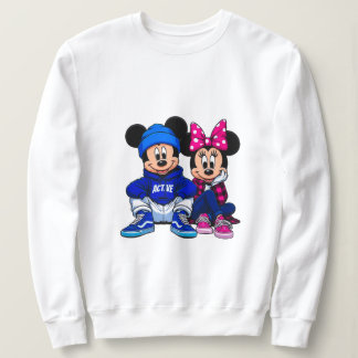 Sweatshirt Couple Souris Dessin Animé Mignon 🐭💖✨