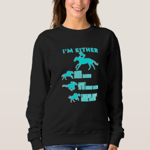 Sweatshirt Course Cheval Toute La Journée Hippodrome Chevaux 