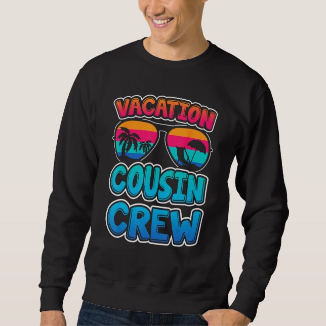 Sweatshirt Cousin Crew Family Summer Vacation Retro Apparel F (Devant)