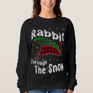 Sweatshirt Coûts de lapin à travers la neige Plaid Snowflakes