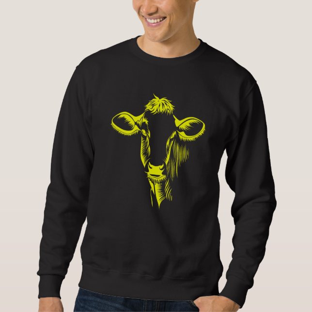 Sweatshirt Cow Farmer Cows Cattle Agriculture Farming Dairy F (Devant)