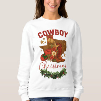 Sweatshirt Cowboy Christmas