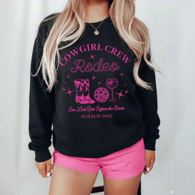 Sweatshirt Cowgirl Crew Rodeo Personnalisé Bachelorette Party (Créateur téléchargé)