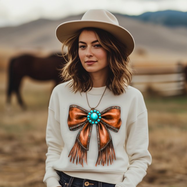 Sweatshirt Cowgirl Leather Bow (Créateur téléchargé)