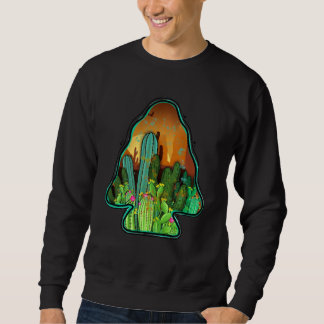 Sweatshirt Cowhal Texas Cactus Desert Western Rodeo Cowgirl