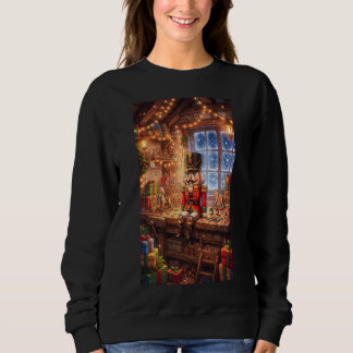 Sweatshirt Cozy Christmas Nutcracker Toy Workshop