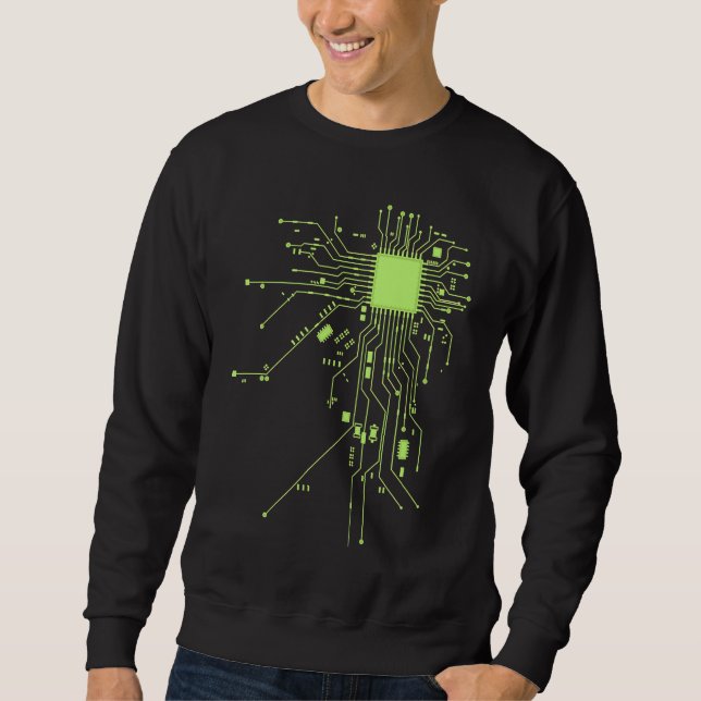 Sweatshirt CPU Technology Nerd Computer Chip Informative Prog (Devant)