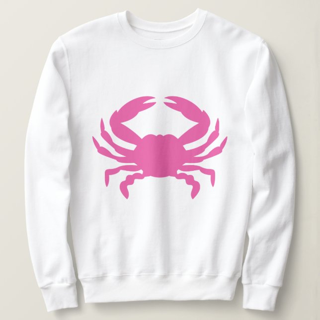 Sweatshirt Crabe rose (Design devant)