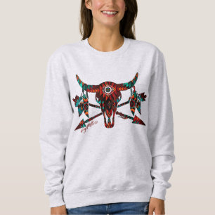 Sweatshirt Crâne de bison et flèches 