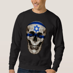 Sweatshirt Crâne de drapeau d'Albanie Racines israéliennes Fi