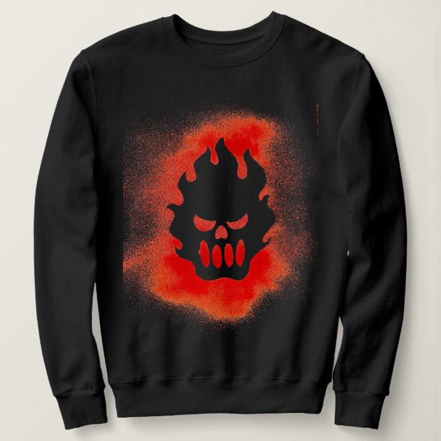 Sweatshirt Crâne de flamme (Design devant)