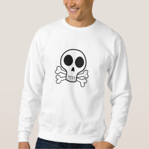 Sweatshirt Crâne éffrayant sur un arrière - plan noir