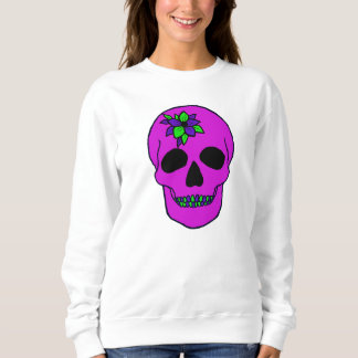 Sweatshirt Crâne rose