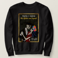 Crânes à sucre Charro et Catrina Noir