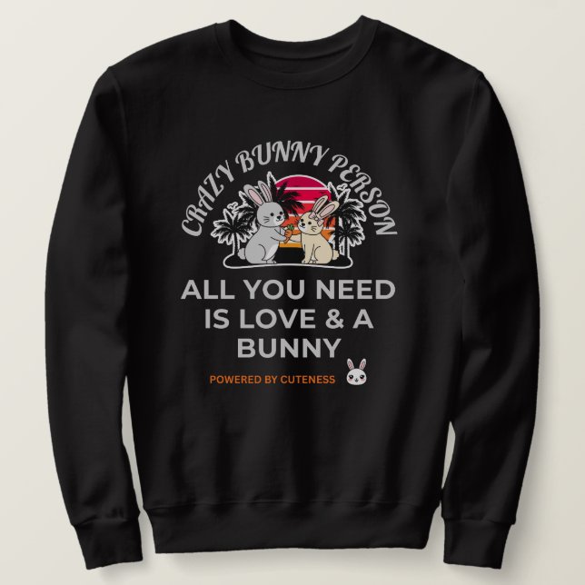Sweatshirt Crazy Bunny Person (Design devant)