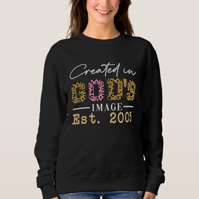 Sweatshirt Created in God's Image Established 2005 (Devant)