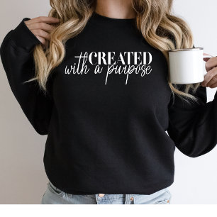 Sweatshirt Créé avec un but chrétien religieux