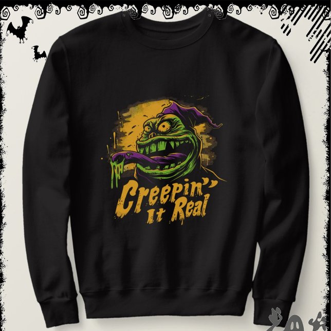 Sweatshirt Creepin’ It Real  | ExDesigner | Halloween (Créateur téléchargé)
