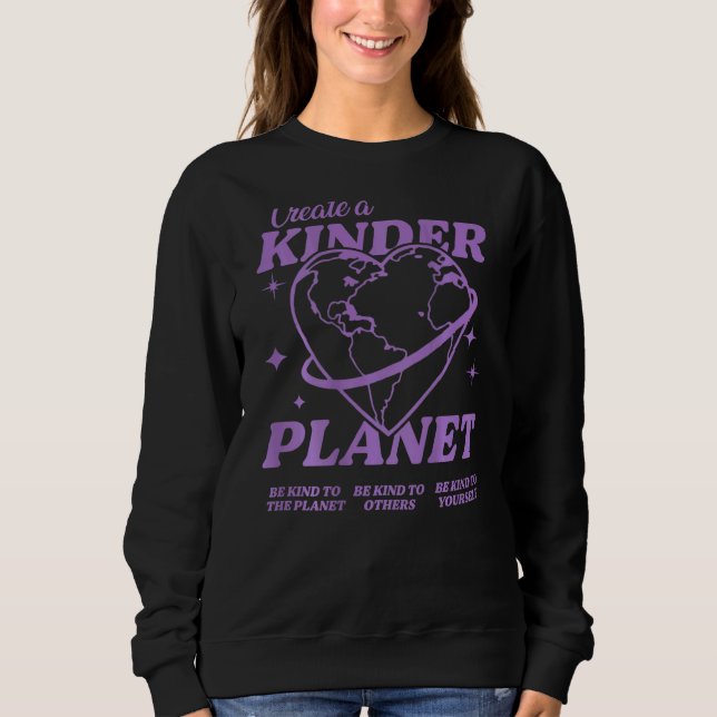 Sweatshirt Créer Une Planète Kinder Tendance Esthétique 1 (Devant)