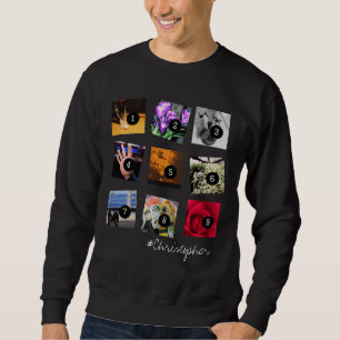 Sweatshirt Créez votre Instagram Selfies 9 images + NOM !