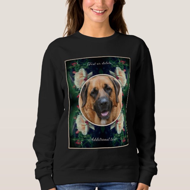 Sweatshirt Créez Votre Propre Rose Photo Peach Et Le Cadre Bu (Devant)