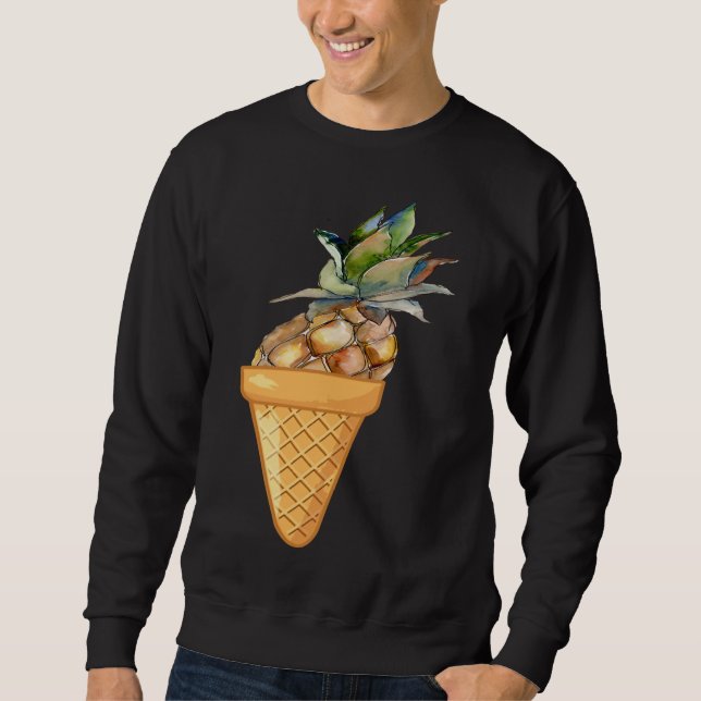 SWEATSHIRT CRÈME DE GLACE AUX ANANAS - FRUITS ET CRÈME DE GLA (Devant)