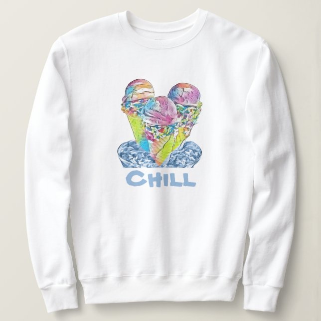 Sweatshirt Crème glacée (Design devant)